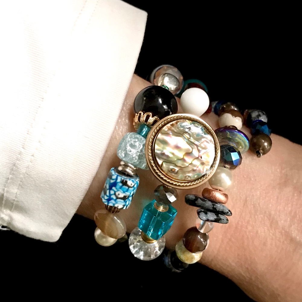 Handmade Bracelet with Vintage & Modern Elements (NB42-12H) New Without Tags - Picture 2 of 8